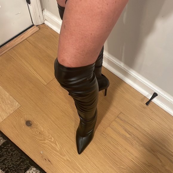 Pre-black Friday sale black thigh high leather boots - Picture 8 of 9